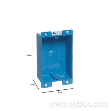 B108R-UPC Switch Outlet Box Old Work 1 Gang Blue electrical box for wall light fixture dryer single gang outlet box